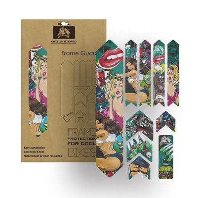 ملصقات الدراجات الكهربائية من PVC لحماية إطار MTB المضاد للانزلاق وتصميم دراجة طريق مخصص