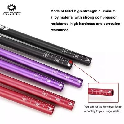 330g / 353g سبيكة الألومنيوم عجلة القيادة 31.8 * 720 / 780mm لمحبي الدراجات الجبلية
