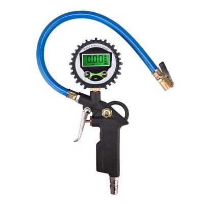 إطار الألومنيوم للسيارات سلاح نفخ الهواء الرقمي مقياس ضغط الإطارات 200 PSI ضغط أقصى
