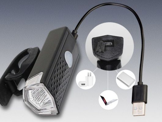 3 أوضاع مصابيح الدراجة LED مجموعة لمدة 1.5-4 ساعات الصمود والبطارية القابلة لإعادة الشحن USB