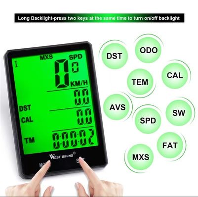 2.8 بوصة جهاز كمبيوتر الدراجة ABS لجهاز استشعار التمرين الخفيف عداد سرعة لاسلكي بواسطة Inbike