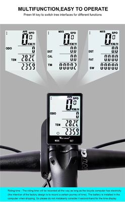2.8 بوصة جهاز كمبيوتر الدراجة ABS لجهاز استشعار التمرين الخفيف عداد سرعة لاسلكي بواسطة Inbike