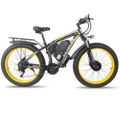 KETELES K800 الكهربائية الدراجة الدهنية 1000W 17.5AH بطارية 26x4.0 بوصة محرك مزدوج عجلتين محرك
