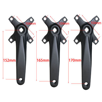 عجلة الدراجة 104BCD 152mm عجلة غير متكاملة / قرص 32/34/36/38t في الأسود / الأزرق / الأخضر / الأحمر