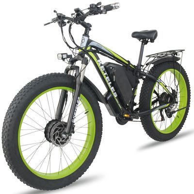 26AH 2000W قوة عالية محرك عجلتين الدراجة الكهربائية مزدوجة المحرك مع 26x4.0 بوصة الإطارات الدهنية