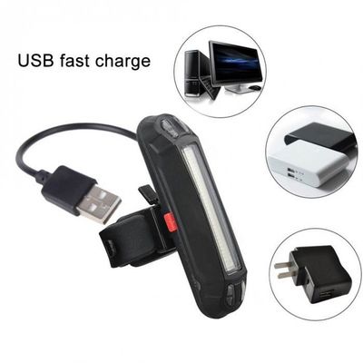 USB قابلة لإعادة الشحن الدراجة ذيل المذنب مصباح LED لـ ABS PC تركيب وضع مقعد