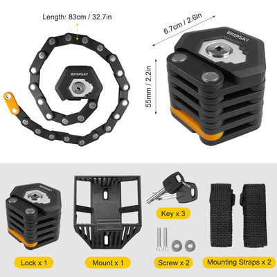 الدراجة الجبلية الدراجة الطرقية القفل القابل للطي مكافحة السرقة 85 سم مع 3 مفاتيح
