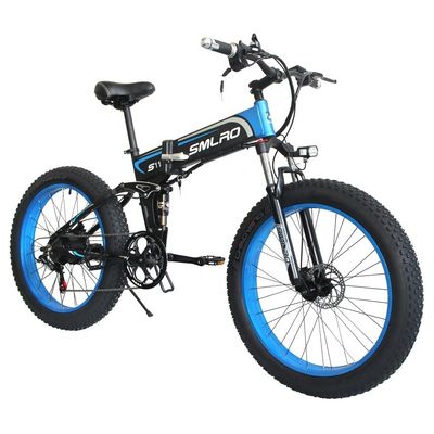 دراجة كهربائية ضخمة عجلات قابلة للطي 13AH SMLRO S11 26x4.0 بوصة 48V 1000W محرك 7 سرعة