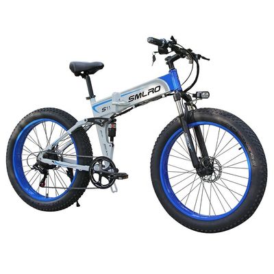 دراجة كهربائية ضخمة عجلات قابلة للطي 13AH SMLRO S11 26x4.0 بوصة 48V 1000W محرك 7 سرعة