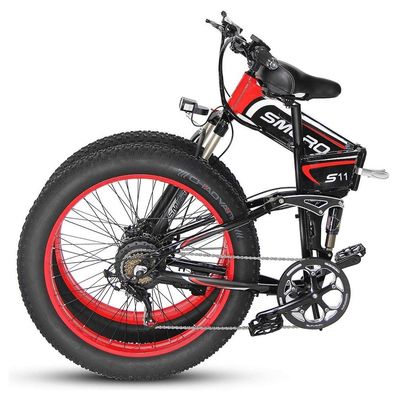 دراجة كهربائية ضخمة عجلات قابلة للطي 13AH SMLRO S11 26x4.0 بوصة 48V 1000W محرك 7 سرعة