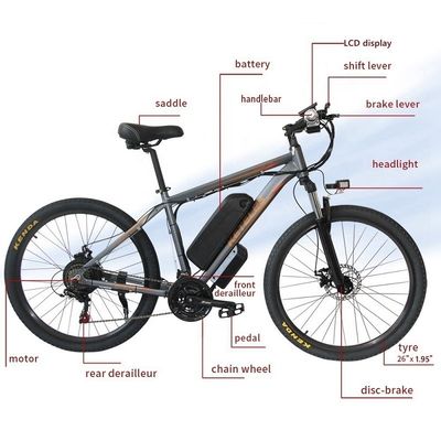 دراجة جبلية كهربائية 26 &quot;دراجة كهربائية مع بطارية الليثيوم 48V 13Ah ومحرك 500W قوي