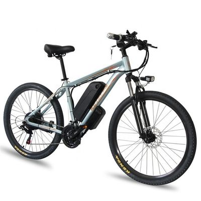 1000W 17.5AH الدراجة الكهربائية الجبلية 26 &quot;دراجة الجبلية الكهربائية محرك المركز الخلفي سبائك الألومنيوم