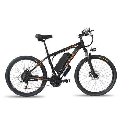 1000W 17.5AH الدراجة الكهربائية الجبلية 26 &quot;دراجة الجبلية الكهربائية محرك المركز الخلفي سبائك الألومنيوم