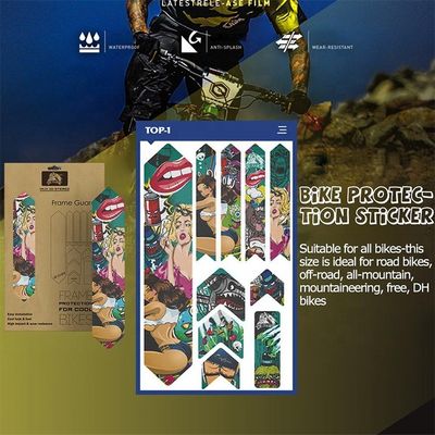 ملصقات الدراجات الكهربائية من PVC لحماية إطار MTB المضاد للانزلاق وتصميم دراجة طريق مخصص