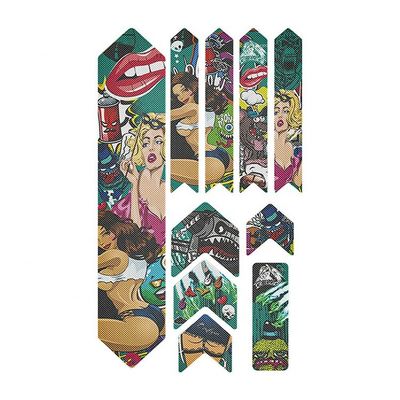 ملصقات الدراجات الكهربائية من PVC لحماية إطار MTB المضاد للانزلاق وتصميم دراجة طريق مخصص